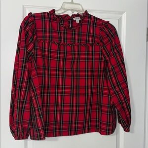 J. Crew Plaid Blouse